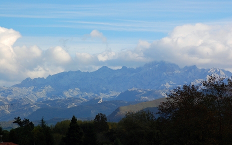 Peña Santa de Castilla in summer with some snow patches